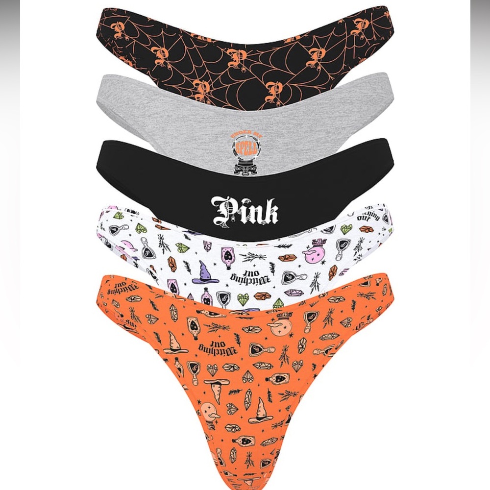 Victoria's Secret PINK Halloween Cotton Panty Pack of 5